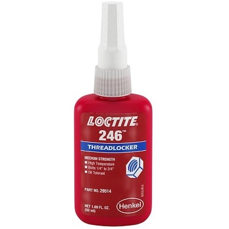 Henkel Anaerobic Threadlocker, High Temperature, Bottle, 50 Ml 246 BLUE 50ML IDH 234172